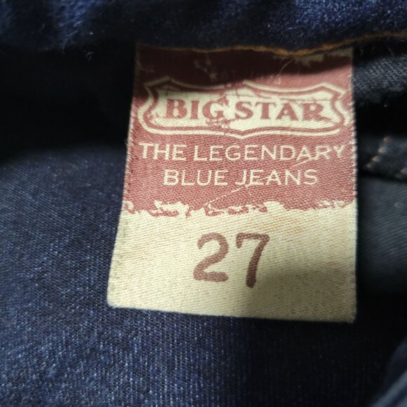 Big Star Alex Skinny Jeans Womens Size 27 Low Rise Dark Wash Denim Pants - Picture 5 of 6